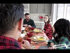 Two Hot Teen Daughters Jasmine Grey And Naomi Blue Decide To Swap Fuck Each Others Depressed Dad's During Thanksgiving Dinner Part 2